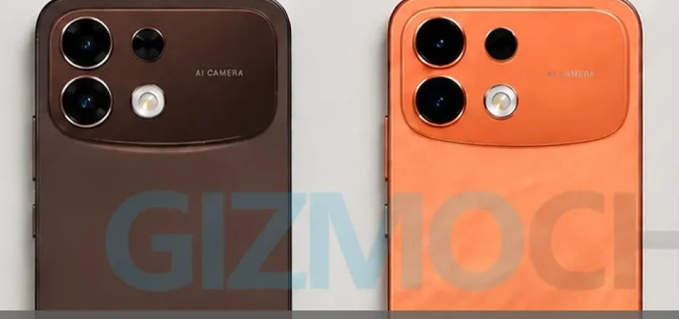 Vuotaneet renderöinnit Oppo F35- ja F35 Pro -älypuhelimista edestä ja takaa kuvattuna