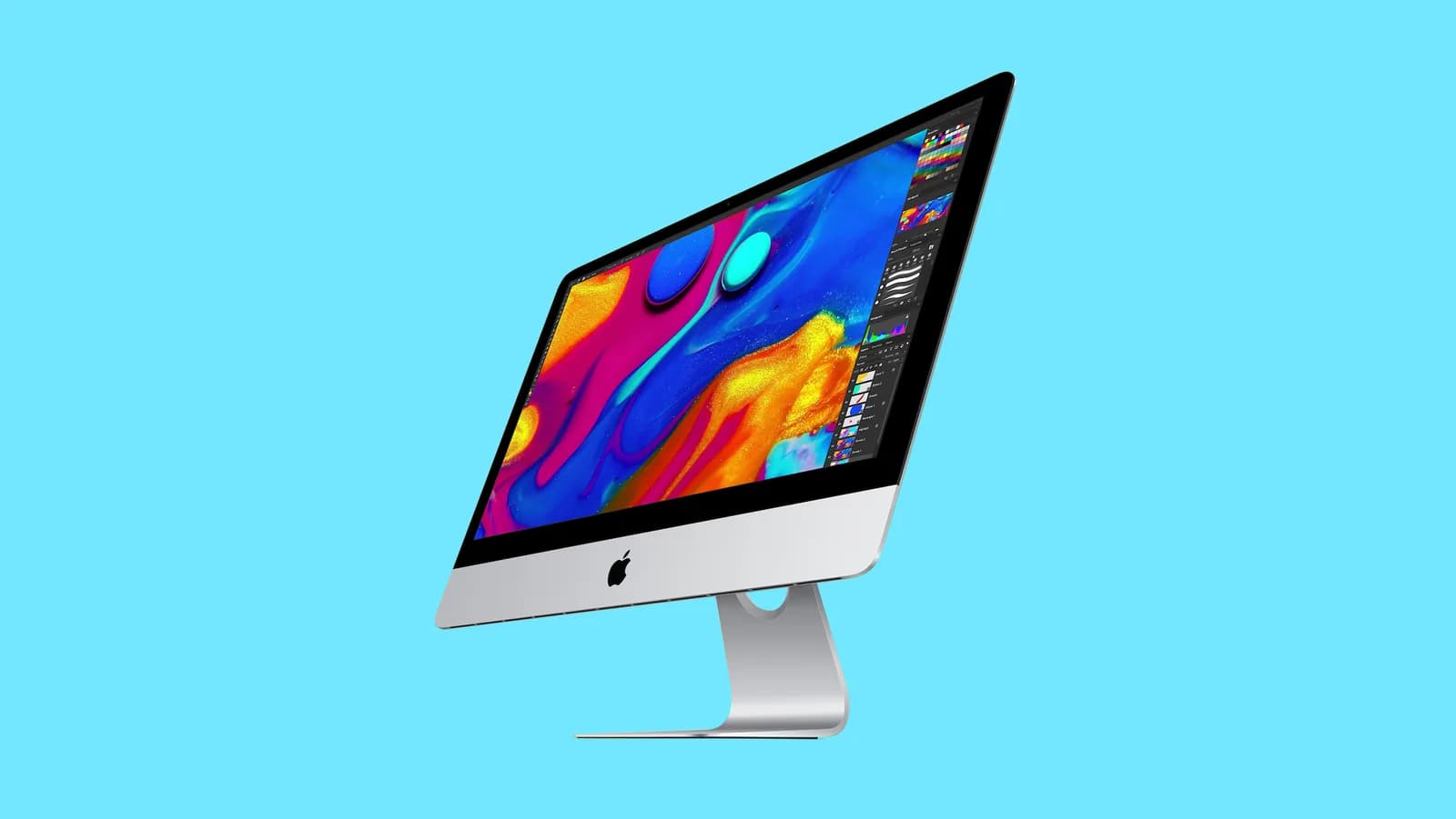 Silverfärgad 2019 års 21,5-tums Apple iMac allt-i-ett-dator med Retina 4K-skärm