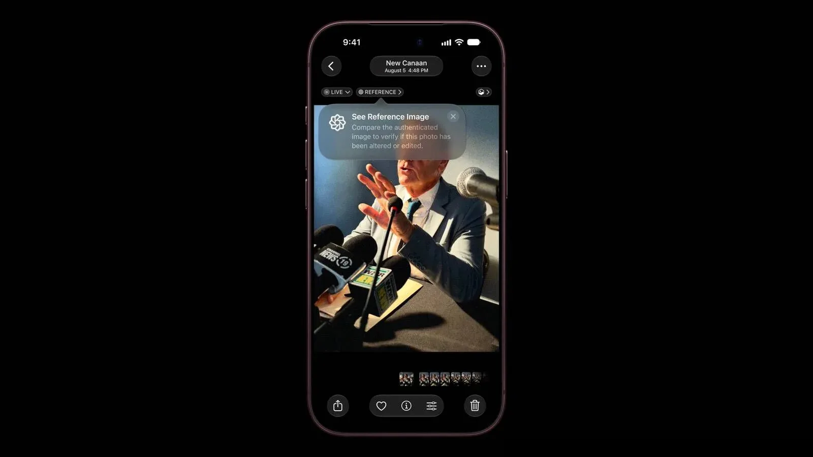 iPhone 18 Pron kamerajärjestelmä Apple Reference Image -kuvan varmennukseen