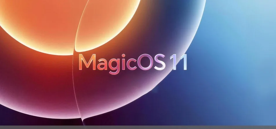 Honor MagicOS 11 interface showing its liquid glass-inspired design on a smartphone