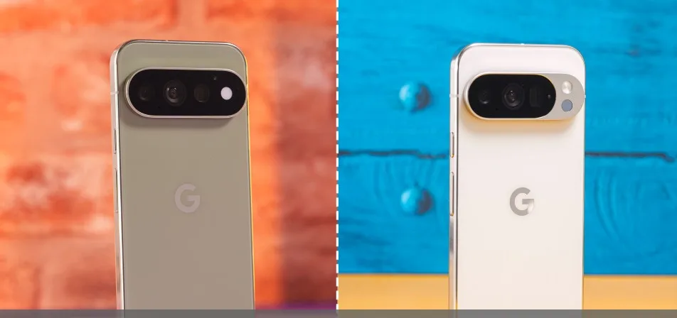 Google Pixel 11 Pro ja Pixel 10 Pro -älypuhelimet vierekkäin
