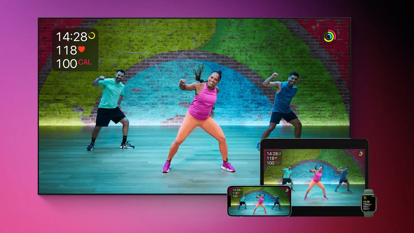 Apple Fitness+ workout interface displayed on an Apple device