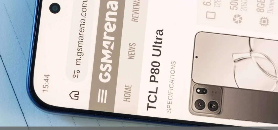 TCL P80 Ultra in Midnight Blue showing its large matte AMOLED NxtPaper display