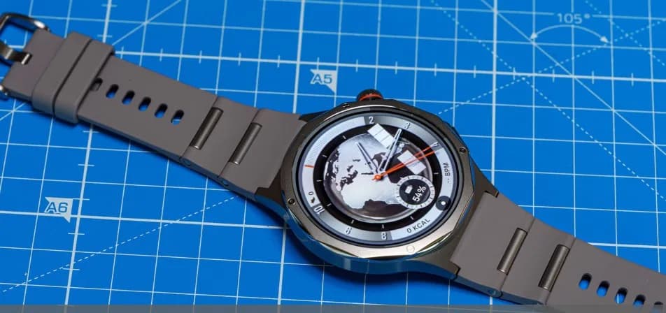 Oppo Watch X3 in Misty Titanium with faceted bezel and round AMOLED display on a wrist