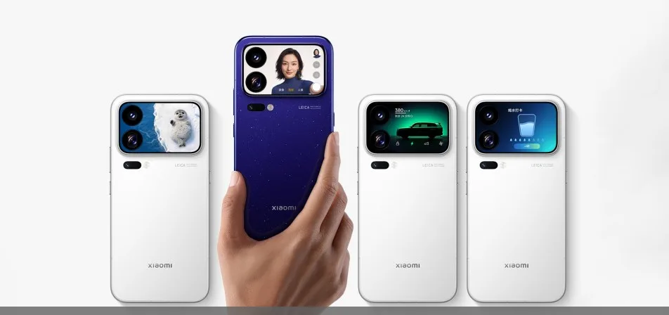 Xiaomi 18 Pro och 18 Pro Max med sina bakre skärmar