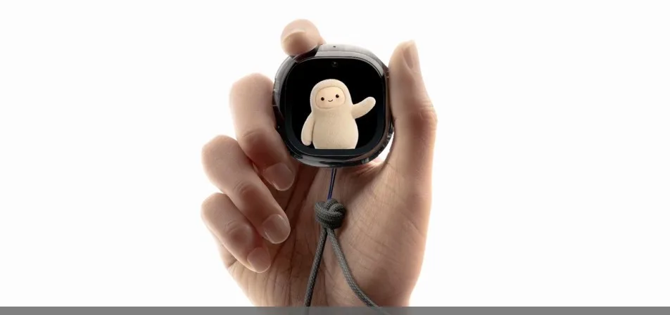 Meta Muse Charm standalone AI keychain device with avatar display