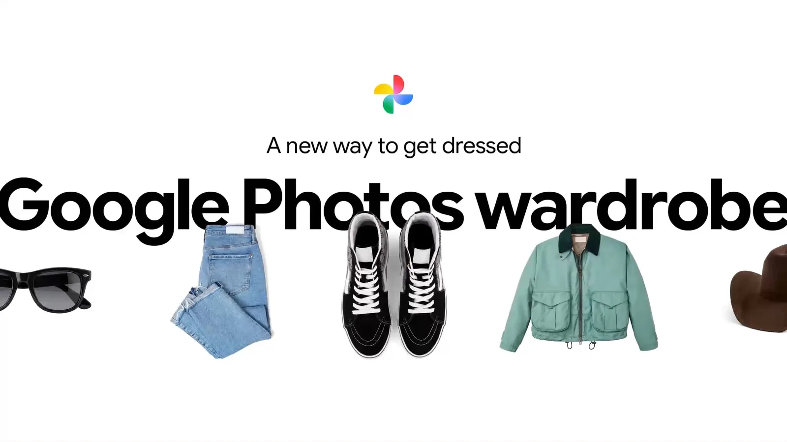 iOS版Google Photosで衣類が整理されたWardrobe機能の画面