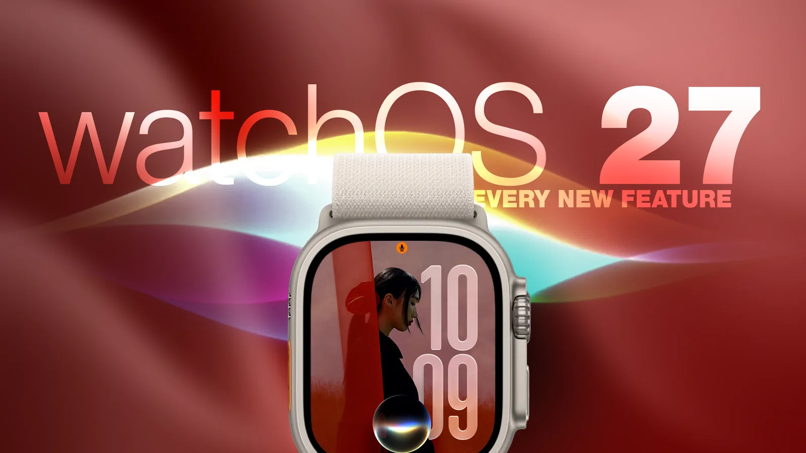 Apple Watch displaying the watchOS 27 interface and new dynamic app grid