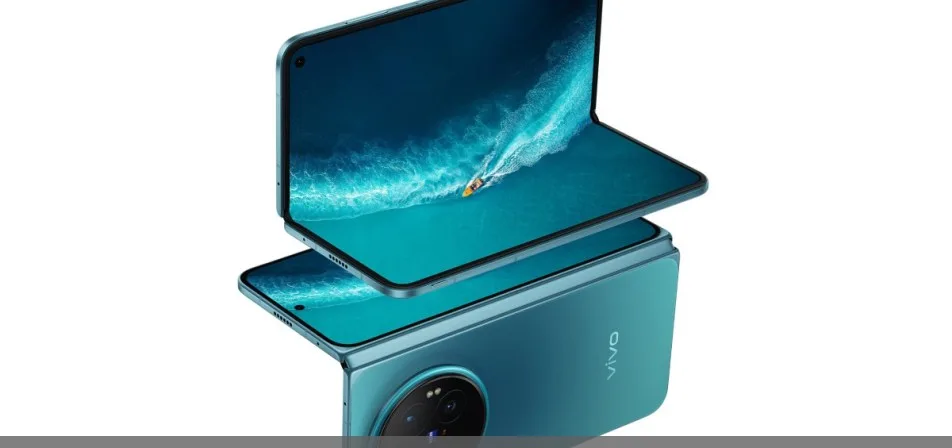 Avoimeksi taitettu vivo X Fold6 -älypuhelin suuren sisänäytön kanssa
