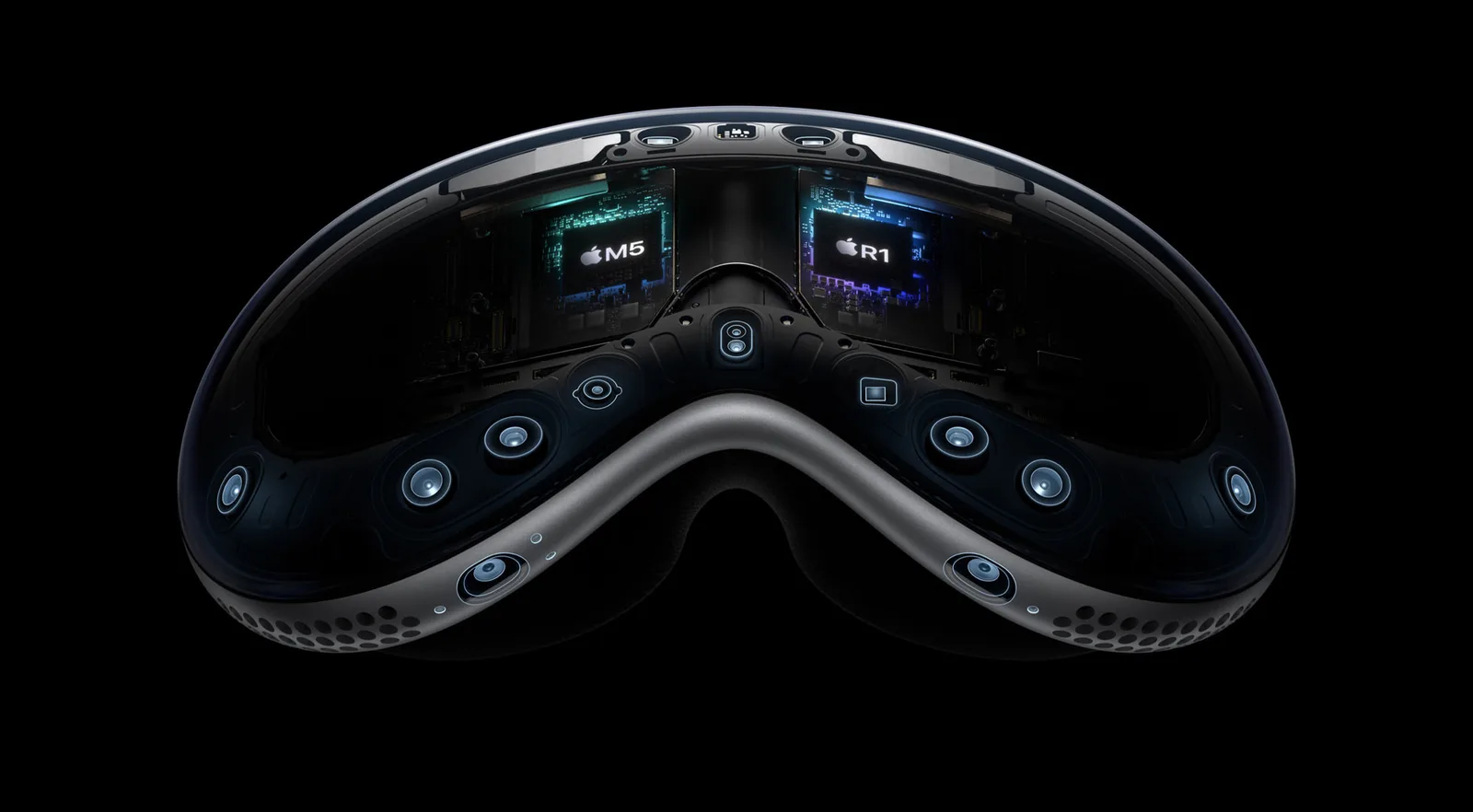 Apple Vision Pro vor einem neutralen Hintergrund