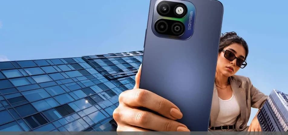Lava Shark 2 Pro med skjermen og utformingen av bakkameraet synlig