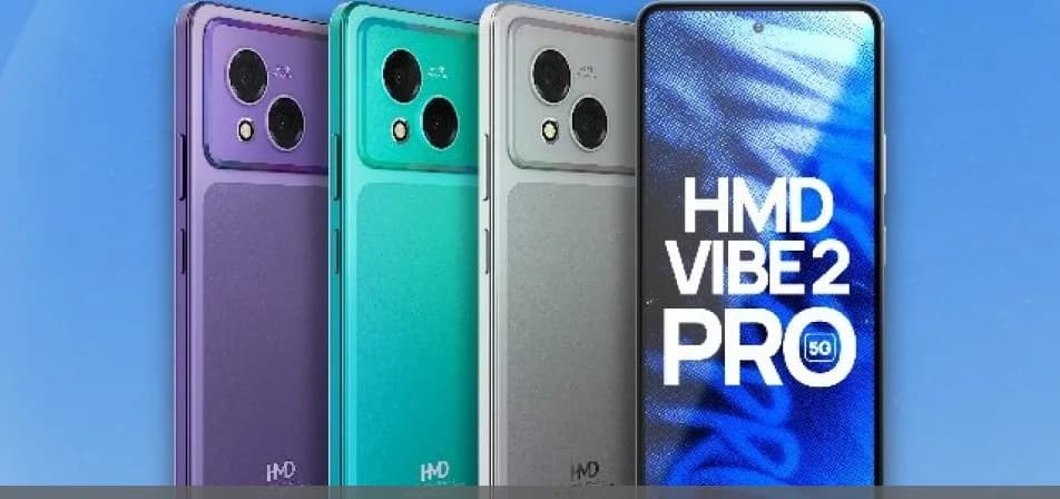 Smartphone HMD Vibe2 Pro présenté dans l’un de ses coloris disponibles