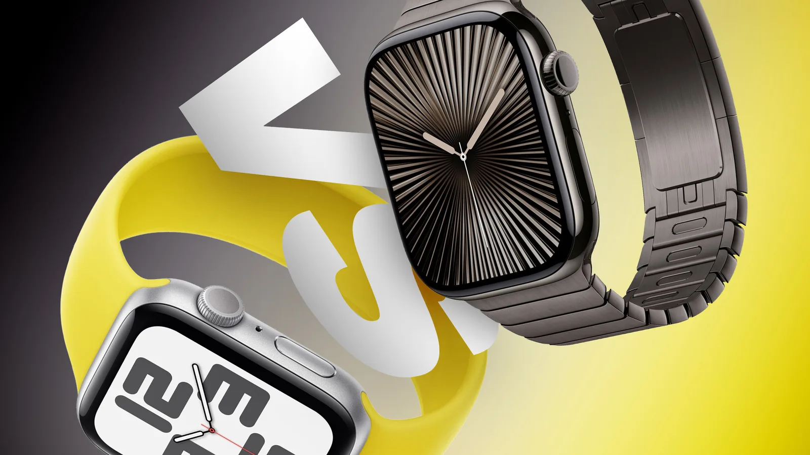 Apple Watch SE 3 y Apple Watch Series 12 mostrados uno junto al otro
