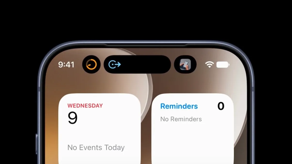 iPhone 18 Pro con più Live Activities visualizzate nella Dynamic Island