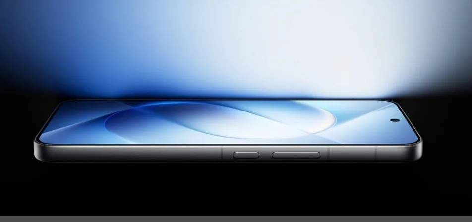 Smartphone OLED display panel showing high brightness output on a dark background
