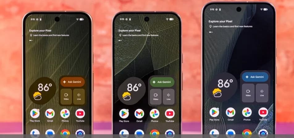 Conceptual Google Pixel 12 phones showing standard and foldable models