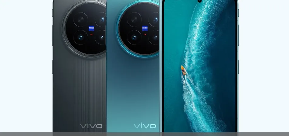 Smartphone pliable vivo X Fold6 ouvert, affichant son grand écran interne