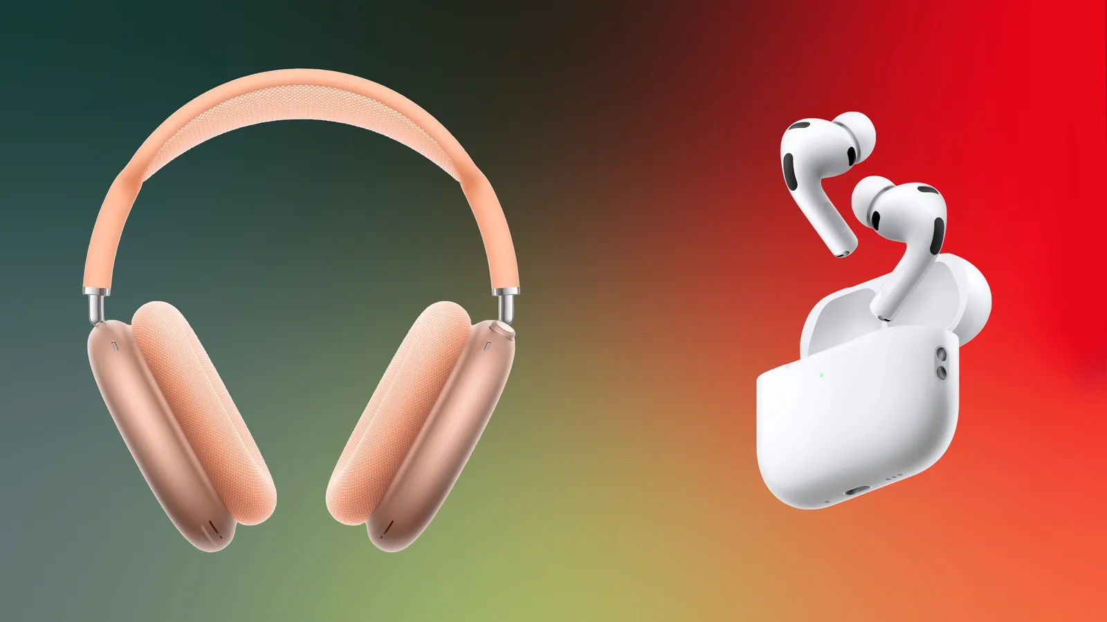 Apple AirPods Pro 3 -nappikuulokkeet ja AirPods Max 2 -kuulokkeet tuotekuvissa