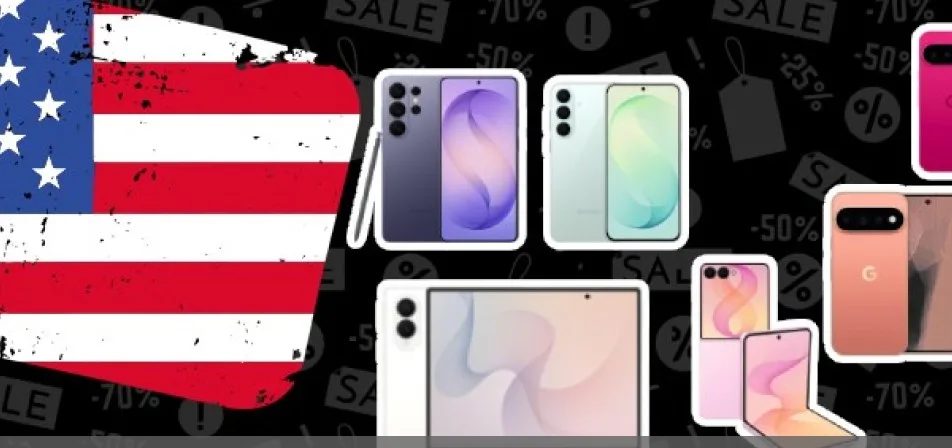 Smartphone Samsung Galaxy e Google Pixel mostrati insieme in una selezione di offerte