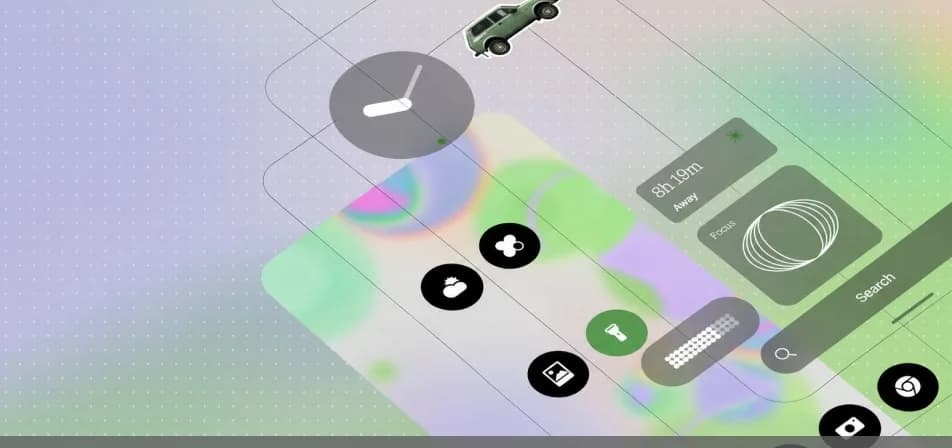 Nothing Phone (3) som visar gränssnittet för Nothing OS 5.0-uppdateringen