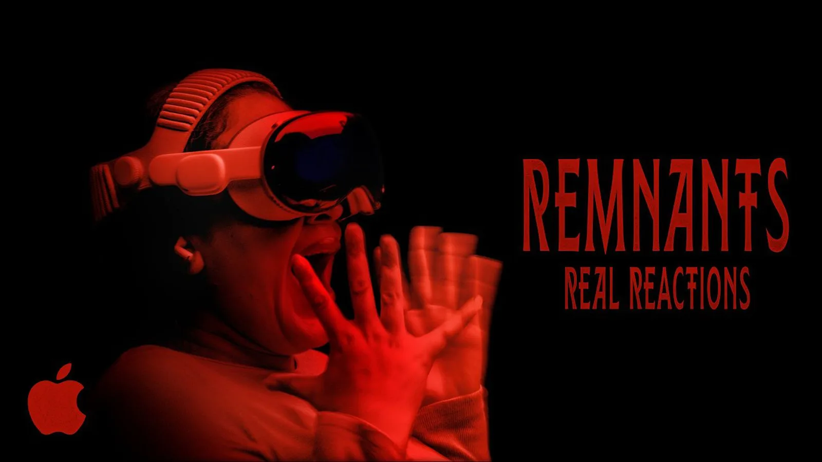 Personer med Apple Vision Pro-headset reagerar på den uppslukande skräckfilmen Remnants