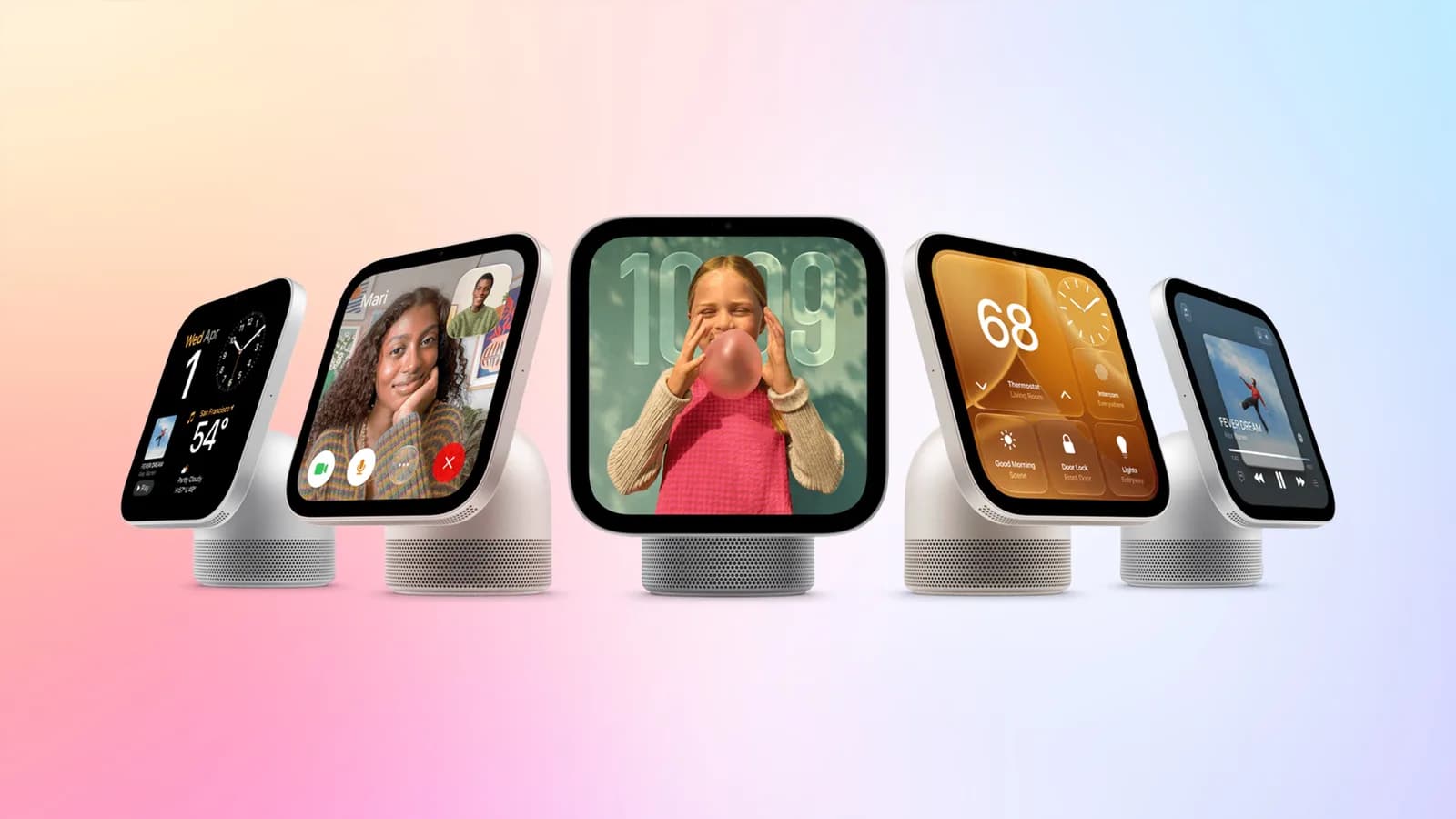 Умный домашний хаб Apple HomeView в настольной и настенной конфигурациях