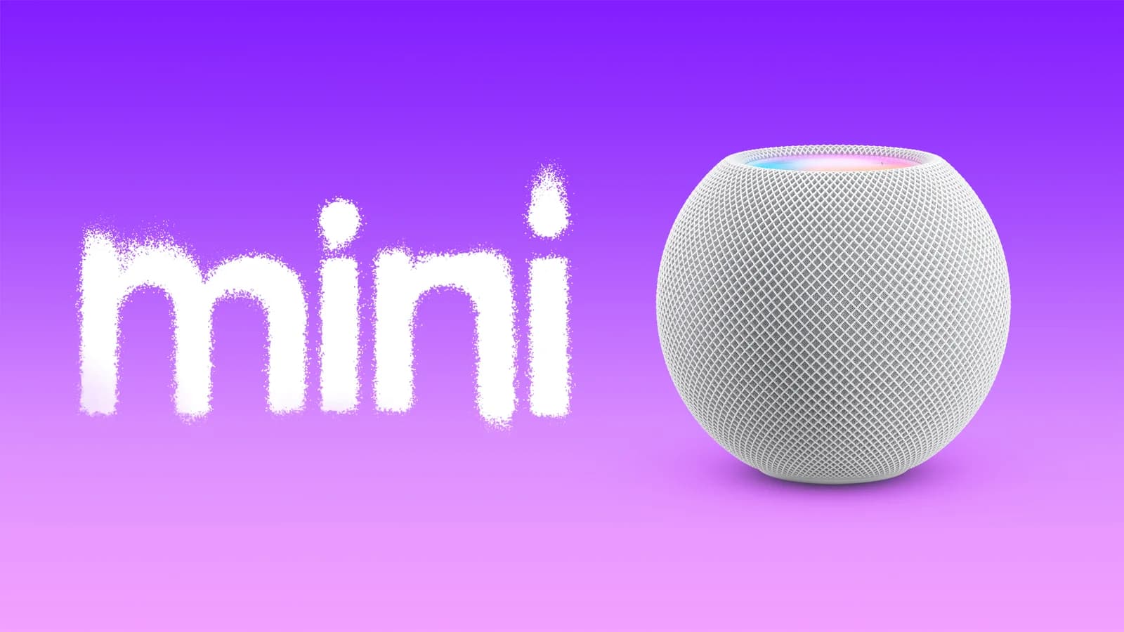 Умная колонка Apple HomePod mini рядом с iPhone, на экране которого отображается Siri