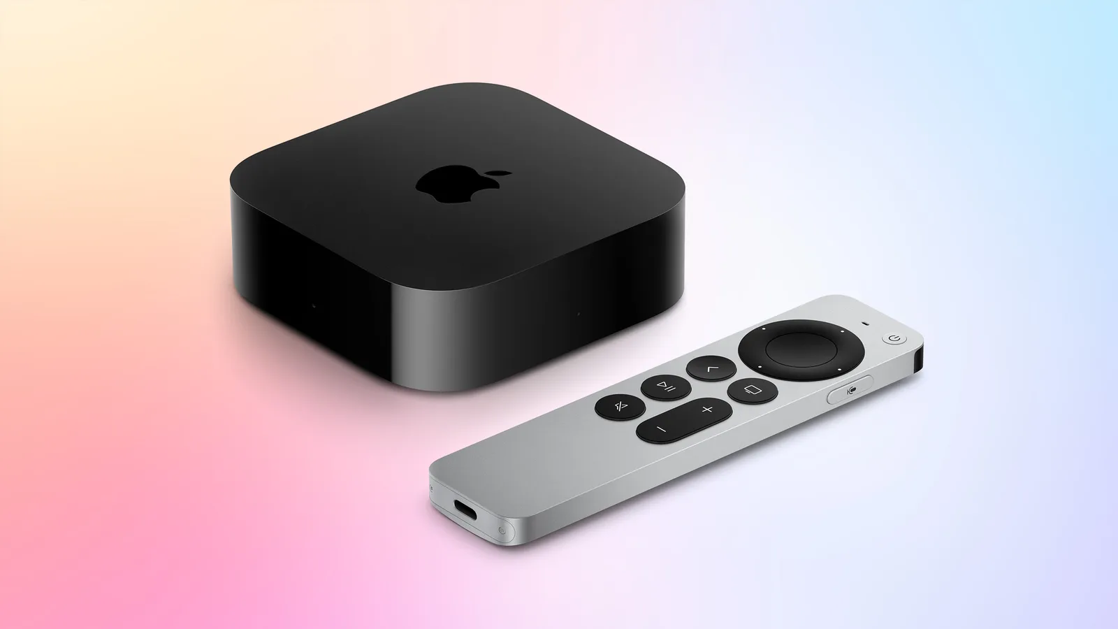 Apple TV 4KとHomePod miniの隣に置かれたApple HomeView