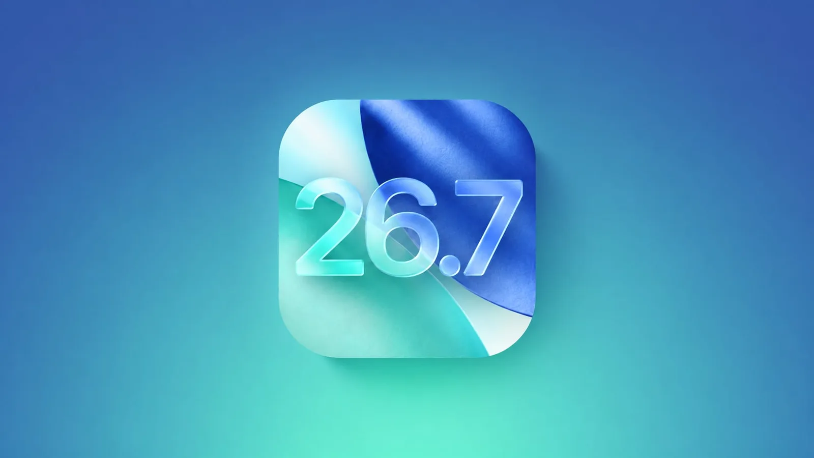 iPhone, jonka Ohjelmistopäivitys-näytöllä iOS 26.7 on asennettavissa