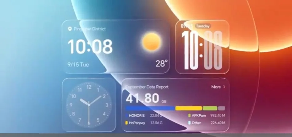 MagicOS 11のソフトウェアアップデート告知を表示するHonorスマートフォン